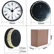 DIY 70MM Clock Insert with Arabic Numeral Display Replacement Parts for Clocks