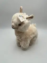 Build a Bear Alpaca Plush Cream white Llama Plush Toy New Tags