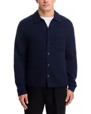 Vince Contour Hem Long Sleeve Sweater Shirt