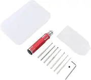 Model Scriber Tungsten Steel Cutting Tool, Anti slip Handle, 7 Interchangeable Blades from 0.1mm to 2.0mm, Portable Design, for Gunpla, HG, PG, MG Kits, Bonsai Trimming