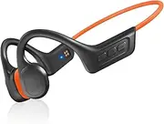 SilisoundTek Bone Conduction Headphones,Upgraded IPX7 Waterproof Wireless Bluetooth Headphones,Open Ear Headphones Bluetooth 5.3 with Mic,10H Playtime for Running,Cycling,Hiking,Gym,Workout. (Orange)