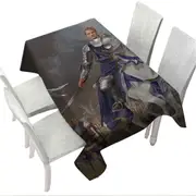 Fantasy Art the Usurper Two White Knights Tablecloth
