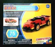 MAKE-IT BLOCKS - PULLBACK ACTION CAR - 75 PCS. CONSTRUCTION BLOCKS 6+ NEW