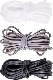 Craftdady 15m PVC Hose Cord Synthetic Rubber 3mm Tube Hollow Rubber Rope Plastic Lacing Memory Cord for Jewelry Making DIY Knitting Crafts