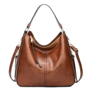 Women Elegant Large Capacity Handbag Tassel Pu Leather Shoulder Bag