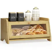JANSNIMEN Bread Box for Kitchen Countertop, Large Bread Container Storage, Wo...