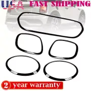 5PCS For Mini Cooper F55 F56 F57 2014-2021 Grill+Headlight+Taillight Trim Black (for: Mini)
