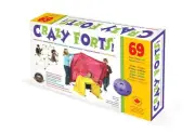 Crazy Forts! 69 Piece Buildable Indoor/Outdoor Play Fort Playset, DIY, Build ...