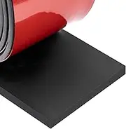 Neoprene Rubber Strips Self Adhesive Sheets, Rolls & Strips with Adhesive Backing Rubber Pads Self Stick Seal Gasket Sticky Back for Matting Padding - 3" Wide x 1/5" Thick x 20' Long