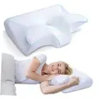 Memory Foam Cervical Pillow, 2 in 1 Ergonomic Contour Orthopedic Pillow for
