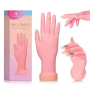 Nail Practice Hand for Acrylic Nails, Mannequin Hand for Nails Practice, Flex...