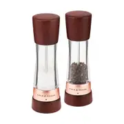 Cole & Mason Derwent 19cm Beech Wood/Acrylic Salt & Pepper Mill Set Rose Gold