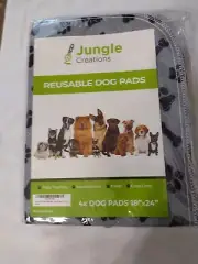 JUNGLE CREATIONS REUSABLE DOG PADS SET OF 4 18"X24" NWT :C24-3