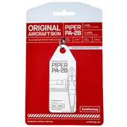 Boyle Aviationtag Piper PA28 Keychain 14.5cm Tag Aircraft Skin Keyring White