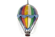 Boyle Medium Handmade Hand-Painted Rainbow Metal Balloon Ornament 40cm