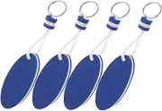 WOONEKY 4pcs Oval Foam Key Float Durable Keychain Pendant for Water Sports Fishing Sailing and Outdoor Activities Stylish Floating Key Ring for Easy Attachment