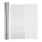 100pcs Kebob Skewers 30cm x 3.5cm Stainless Steel Round Flat Sticks with Tube