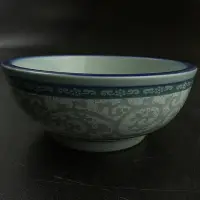 在飛比找Yahoo!奇摩拍賣優惠-日本淺田窯青藍色藤蔓陶瓷碗