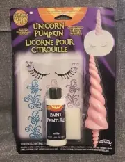 Magical Unicorn Pumpkin Halloween Carving Accessory Kit, Pink White - NEW