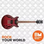 Ibanez AM53 Artcore Electric Guitar Hollow Body Flat Sunburst Red - AM53SRF