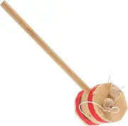 Parliky Spinning Rattle Drum Traditional Chinese Musical Percussion Instrument for Creative Play Beige Monkey Drum for Boys