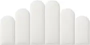 SXEVZOO Upholstered Headboard, Self Adhesive Wall Panel for Sized Bed Decoration, 3D Kid's Anti Collision Soft Wall Padding (Color : White, Size : 120cm)