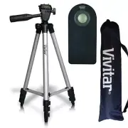 50" VIVITAR TRIPOD + REMOTE FOR CANON EOS REBEL T3 T4 T5 T5I 30D 20D XSI 6D 7D