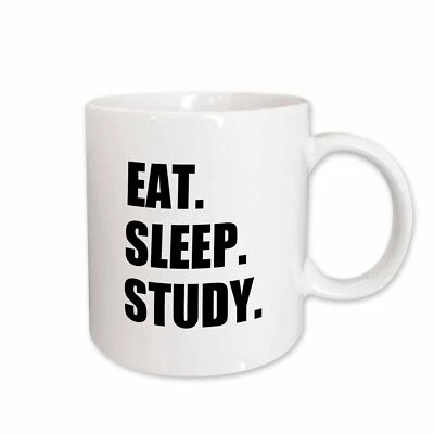 3dRose Eat Sleep Study - enthusiastic student gift - hardworking school pupil Mu