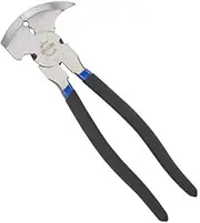 Edward Tools Fencing Pliers - Multi Purpose Fence Tool with 2 Wire Cutters, Hammer End, Staple Starter, Staple Puller, Staple Claw, Grip Jaws, 2 Wire Splicers - Heavy Duty Drop Forged Steel