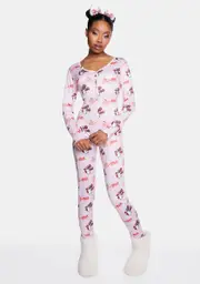 [Hello Kitty x Cup Noodles] Pink Onesie Pajamas