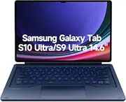 [Dexnor] for Samsung Galaxy Tab S10 Ultra/S9 Ultra Case with Keyboard 14.6 Inch Magnetic Detachable Book Cover Style Keyboard Multi-Touch Trackpad Backlit Wireless Keyboard Case S Pen Holder - Blue