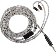 Linsoul Tripowin Zonie HiFi in-Ear Monitor Upgrade Cable, with Omni Mic, 16-Core Silver-Plated SPC Earphone Cable, Type-C/3.5mm Options, 1.25m SPC Tangle-Free Wire (3.5mm, 2PIN)