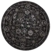 Brooklyn Vintage Oriental In Pewter Round Rug