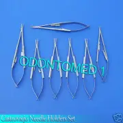 SET OF 14 O.R GRADE CASTROVIEJO MICRO SURGERY NEEDLE HOLDER CURVED+STRAIGHT KIT