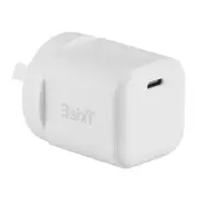3sixT Wall Charger Adapter Nano GaN 20W USB-C PD For Smartphone/Tablet WHT