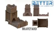 Graveyard, 3d Printed Dice Tower Terrain. For RPG Tabletop Wargaming.