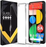Google Pixel 5A Shockproof Clear Glass Screen Protector 3D Touch HD Saver 3Pc