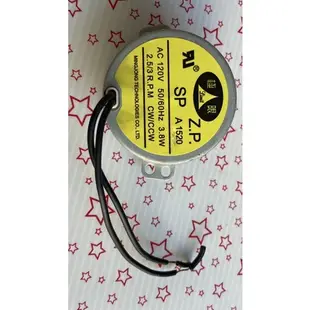 (2手良品)晶工開飲機用同步馬達 SP AC 120V 50/60Hz 3.8W 2.5/3R.P.M CW/CCW