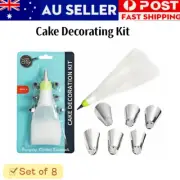 Set of 8 Cake Decorating Kit Icing Piping Nozzle Set Cream Mold Mould Tip Baking