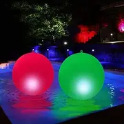ALTZ Pool Lights Floating Solar Powered 15" Pool Lights to Turn Your Pool Into a Wonderland - 7 Beautiful Bright Colors, Solar Balls for Pool, Color-Cycle-Waterproof- Led Pool Lights 1PCS