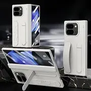 Case for Google Pixel 9 Pro Fold, Lightweight and Ultra-Thin, Anti-Shock Protection, Built-in Screen Protector, Stand, Wrist Strap (White,for Pixel 9 Pro Fold)