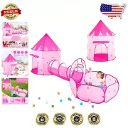 Crawl, Jump & Play: 3-Pc Kids Tent with Tunnel and Ball Pit for Toddlers