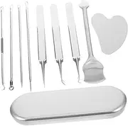 Ipetboom 1 Set Convenient Gentle Face Tools Facial Extraction Tools Pointed Blackhead Removal Cleanser High Facial Pore Facial Blackhead Removers Stainless Steel Silver
