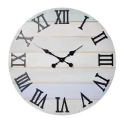 Solid Wood Clocks for Living Room 24 Inch Analog Wall Clocks Battery Operated...