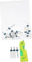 HOODANCOS 1Set Sewing Machine Needle with Threading Device Double Needle Home Sewing Accessories for Quilting and Crafts Lightweight Storage Box Included