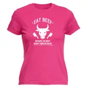 Eat Beef Because The West Wasnt Won On Salad - Funny Novelty Womens T-Shirt T Shirt Tshirt
