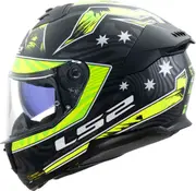 LS2 FF808 Stream II Galdam, full face helmet , color: Black/Neon-Yellow/White , size: XS