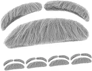 Halloween Costume Accessories 5 Sets Fake Mustaches and Eyebrows Self-adhesive Beards for Adults Boys and Girls