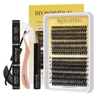 Lash Extensions Kit Individual Lashes Cluster Lashes Wispy Natural 280Pcs DIY La