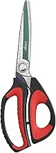 LIVINGO 10'' Multipurpose Heavy Duty Scissors, Premium Titanium Coating Forged Stainless Steel Tool Industrial Shears for Household Pruning, Gardening, Fabric